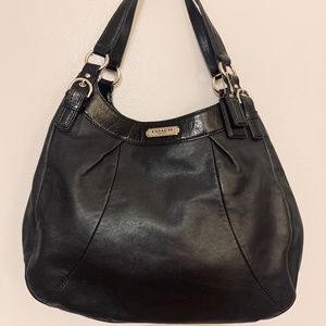 COACH Soho Black Leather Hobo Shoulder Bag